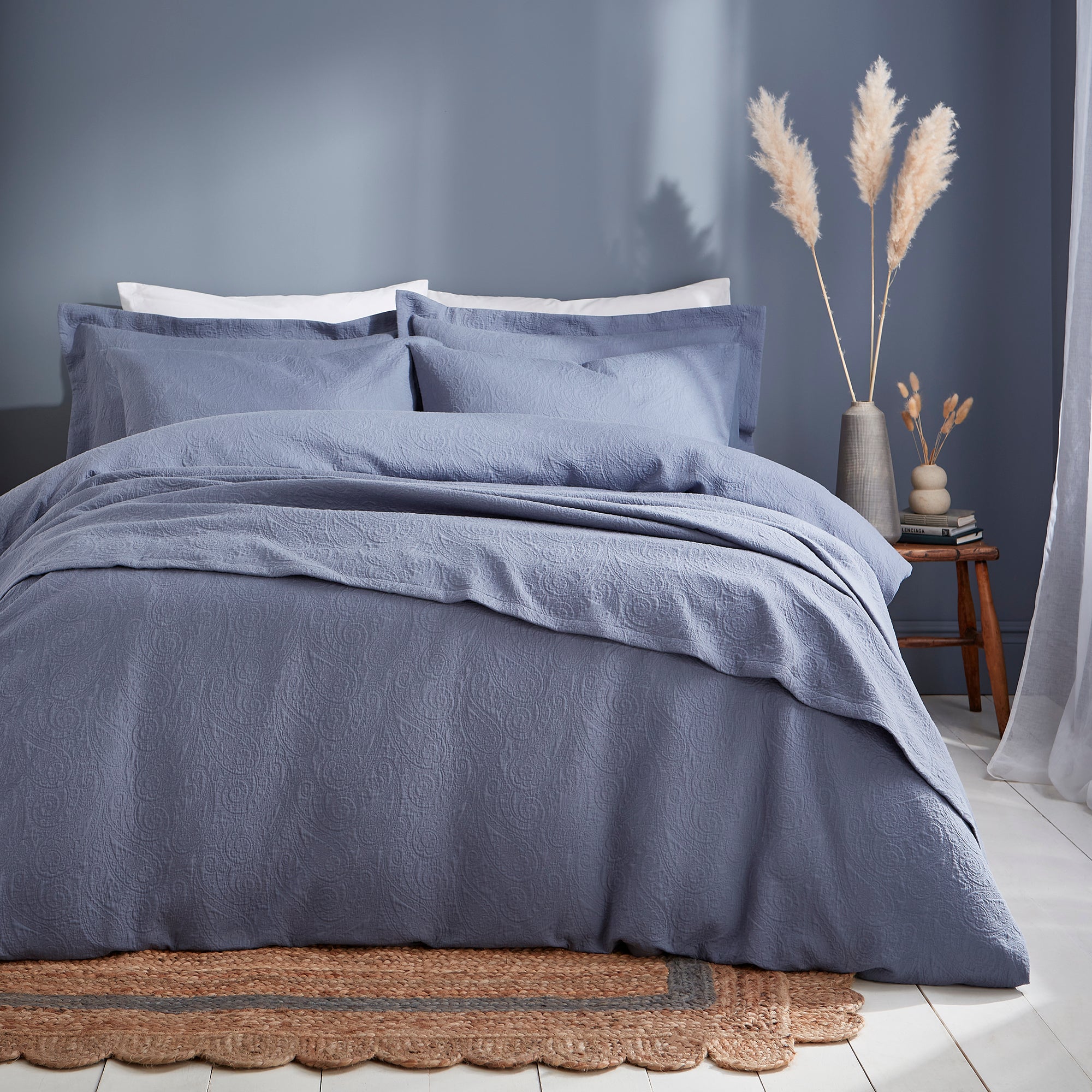 Camden Duvet Cover & Pillowcase Set Blue