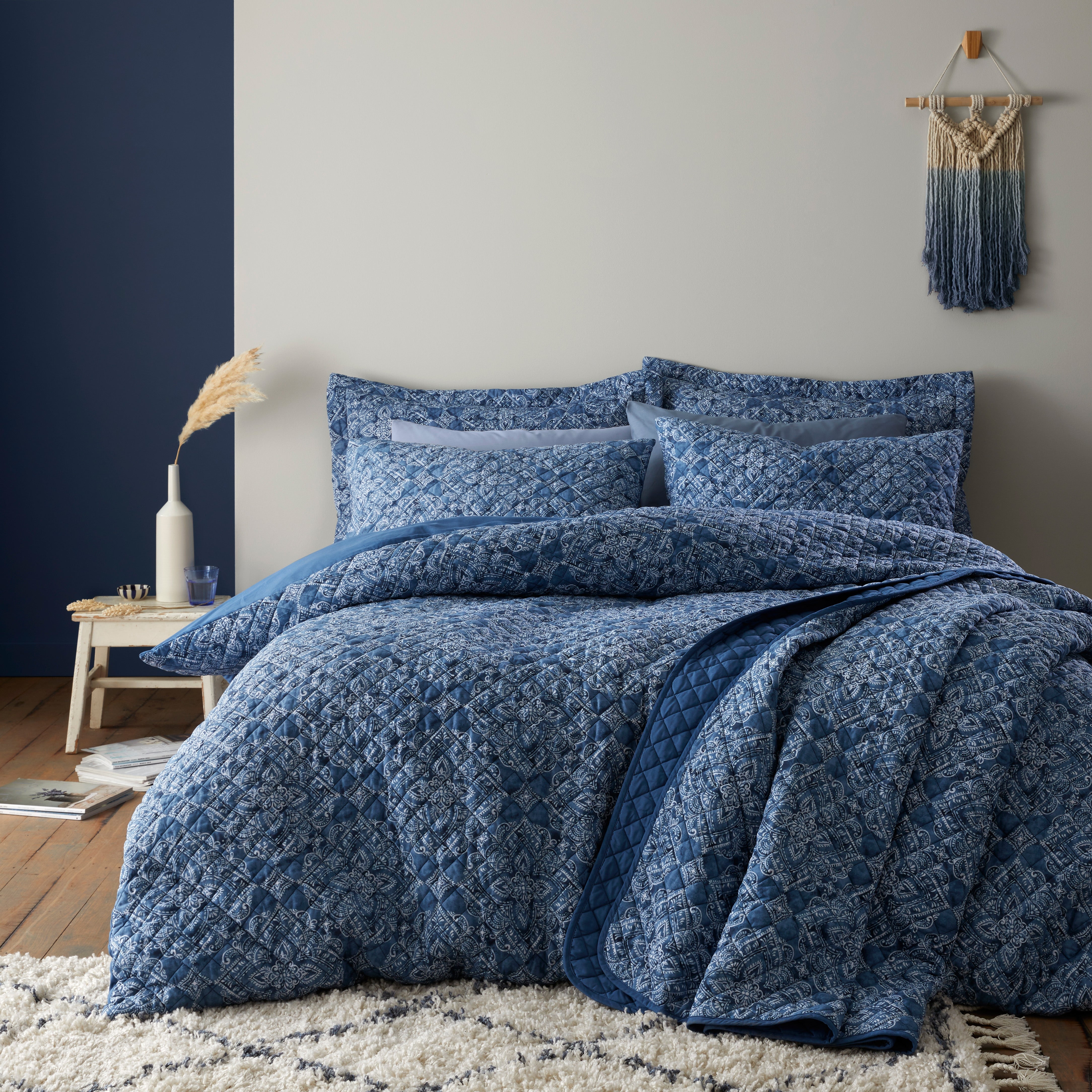 Edie Blue Bedspread Blue