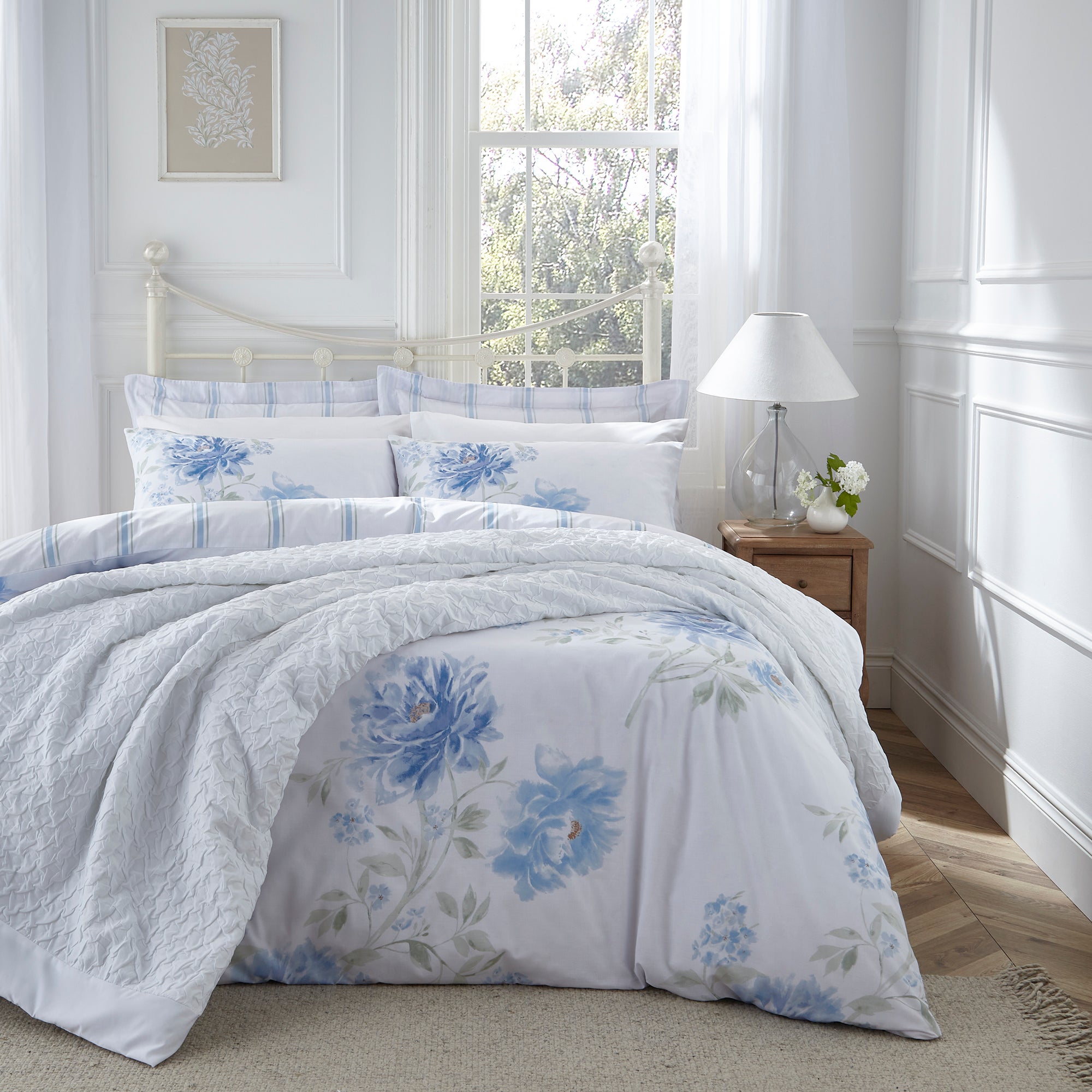 Agnes Duvet Cover Pillowcase Set Blue