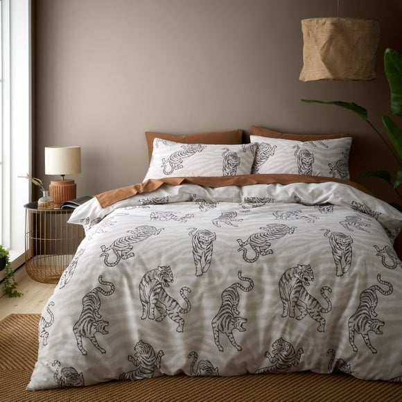 Tiger Silhouette Duvet Cover Pillowcase Set