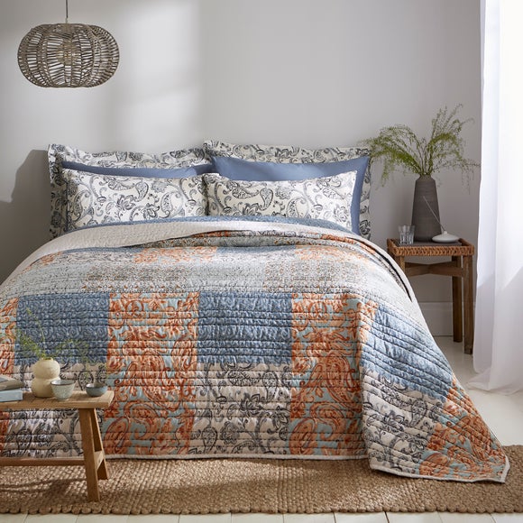 Laurel Paisley Bedspread Dunelm