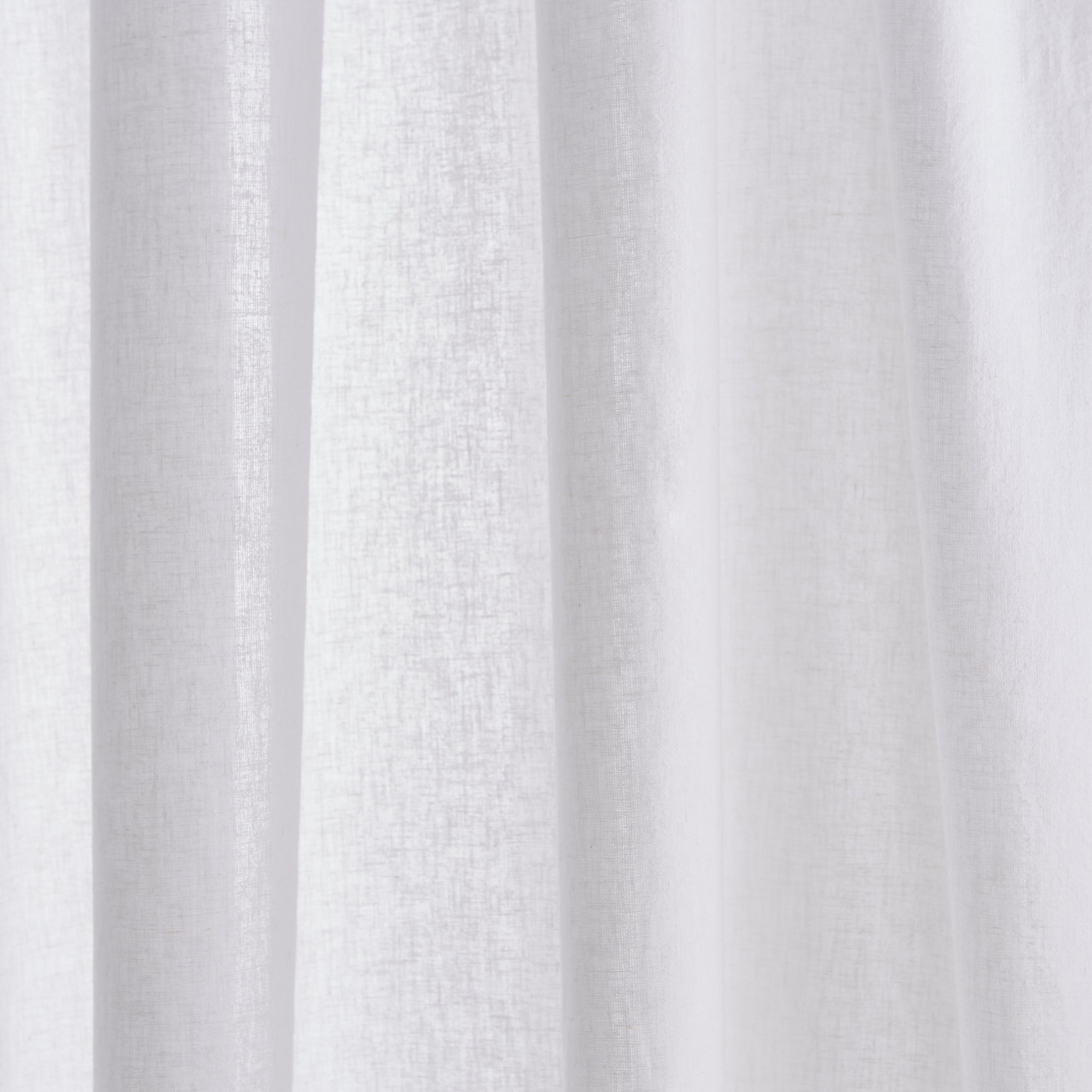 Cotton Linen White Slot Top Voile Panel | Dunelm