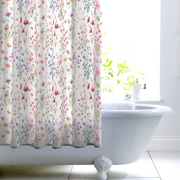 Watercolour Floral Shower Curtain image 1 of 2
