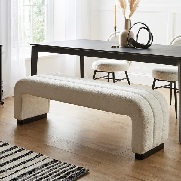 Lucilla Dining Bench, Boucle image 1 of 7