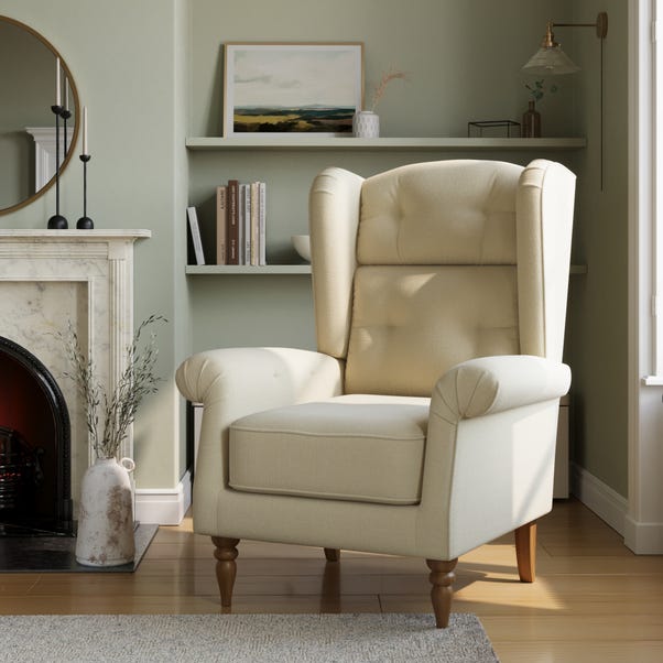 Alexander Grande Wing Back Cosy Chenille Chair image 1 of 8