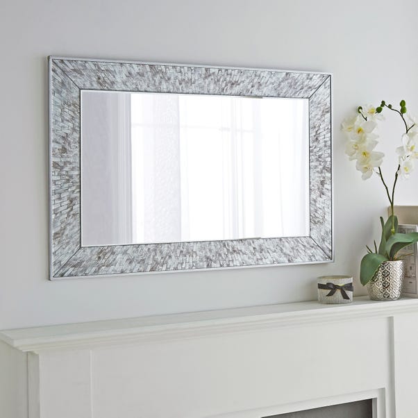 Luxe Tiled Rectangle Overmantel Wall Mirror image 1 of 5