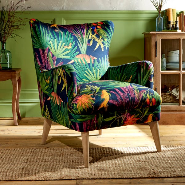 Marlow Wing Chair, Tropical Treasures Print image 1 of 8