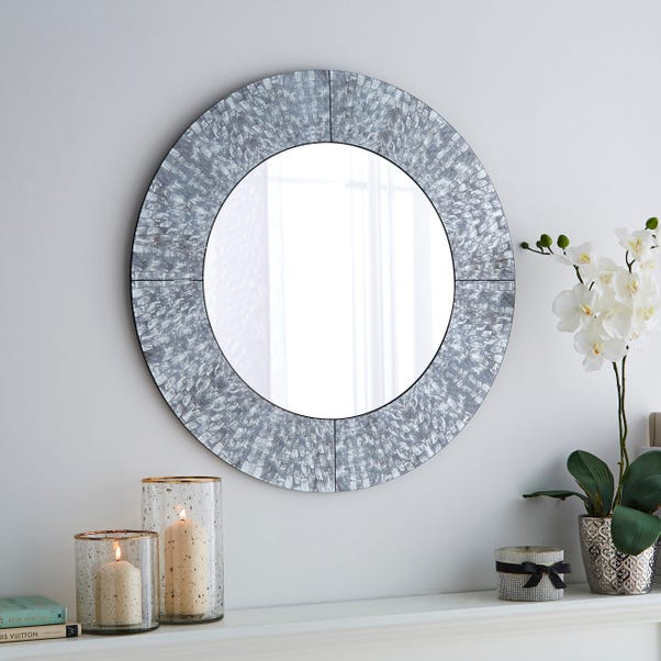 Luxe Tiled Round Wall Mirror image 1 of 3