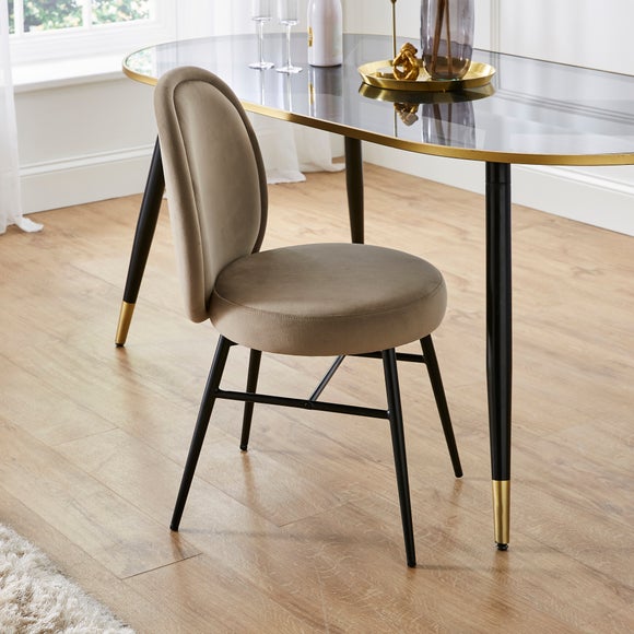 Dunelm velvet store dining chairs