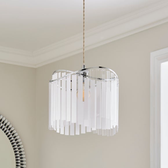 Monsanto 1 light pendant deals jewel chrome ceiling fitting