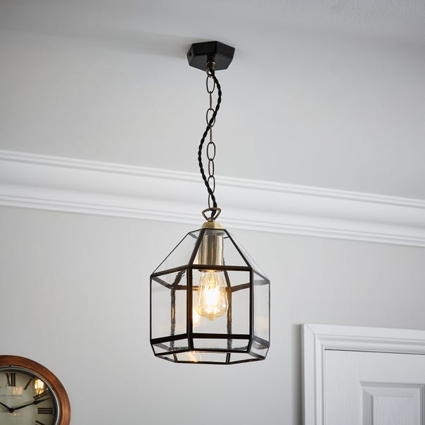 Industrial Painted Glass Pendant Light image 1 of 6