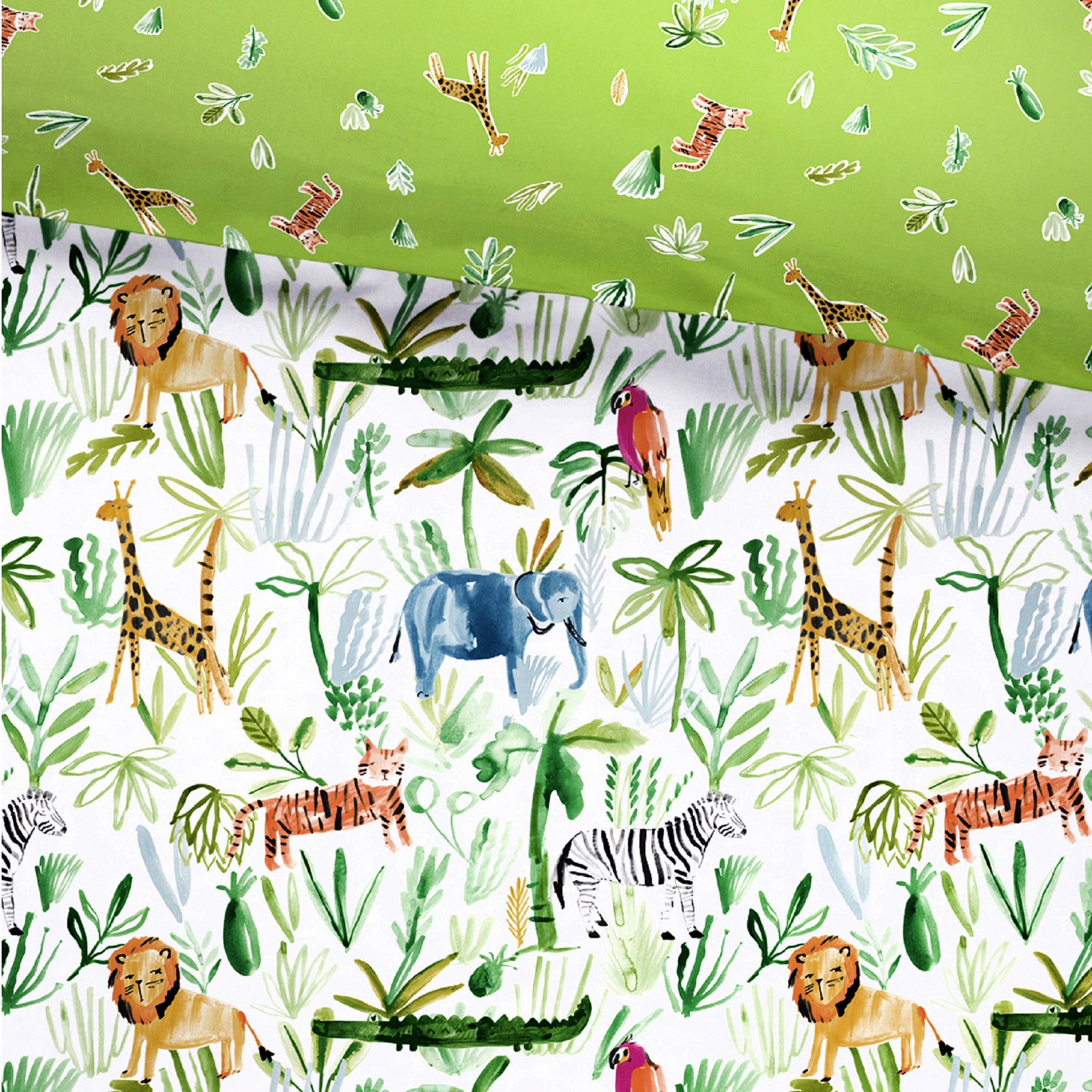 Jungle Multicoloured Reversible Duvet Cover & Pillowcase Set | Dunelm