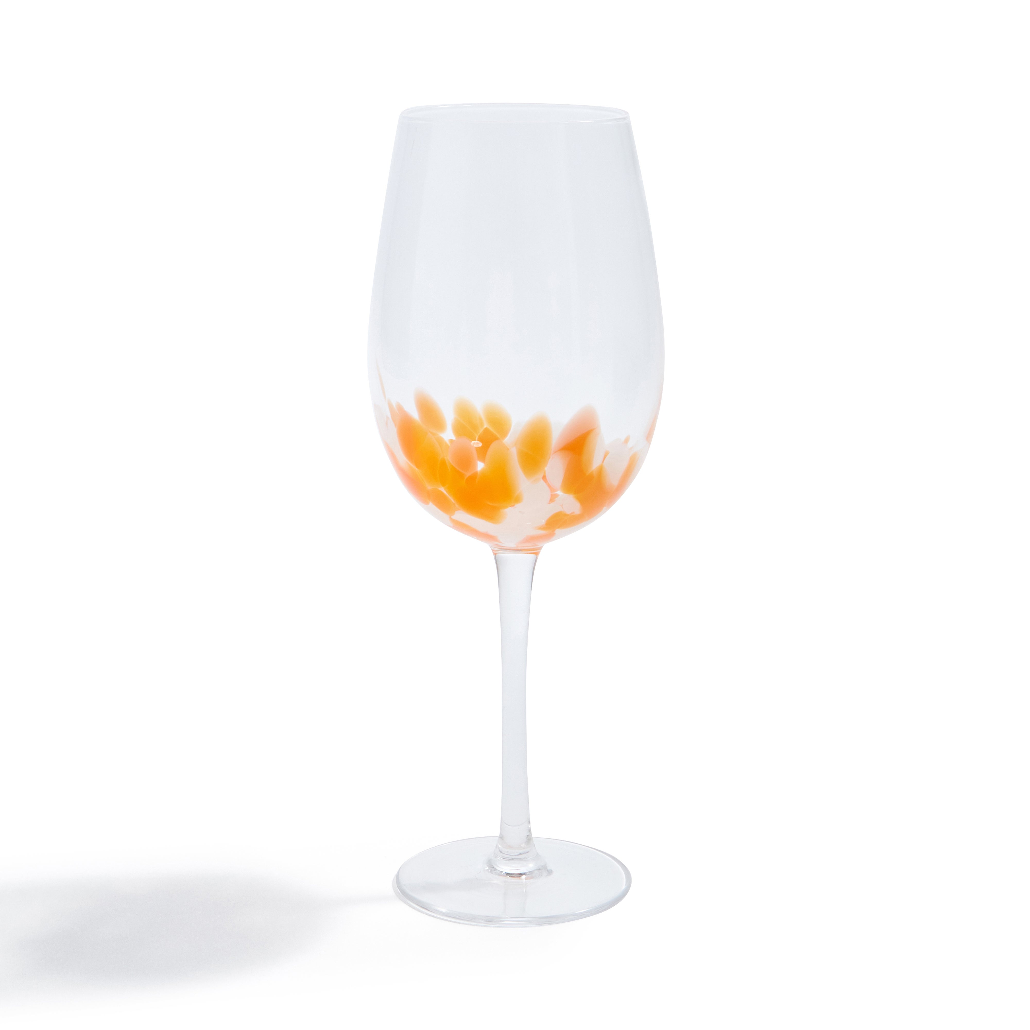 Confetti Wine Glass Orange