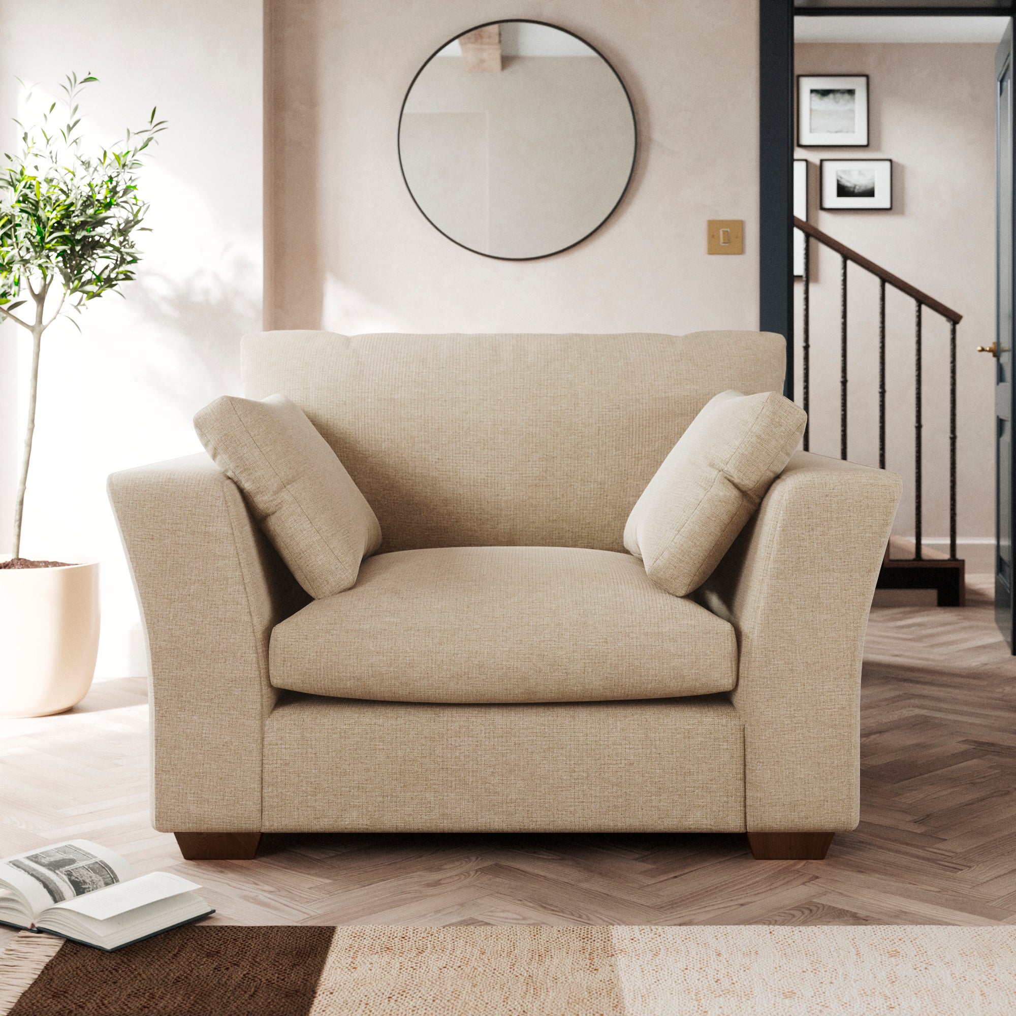 Blakeney Snuggle Chair Tonal Weave Natural