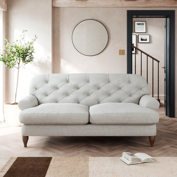 Canterbury 2 Seater Sofa Tonal Weave Silver thumbnail