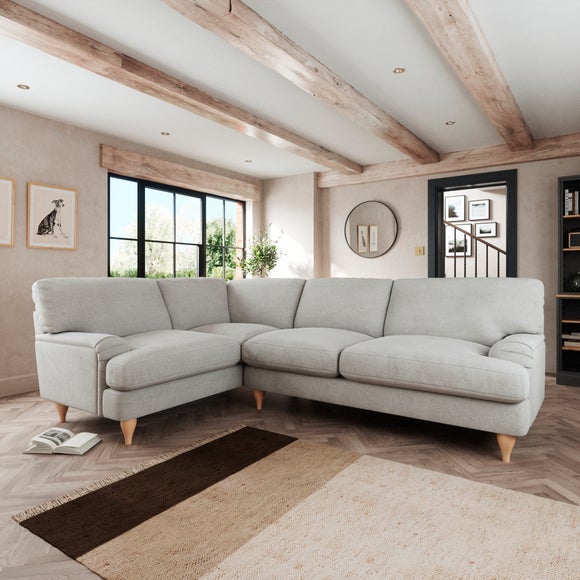 Darwin Corner Sofa Tonal Weave Silver thumbnail