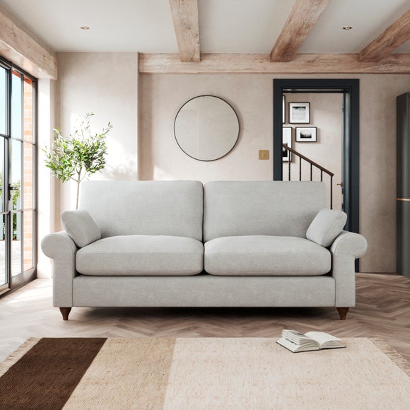 Salisbury 3 Seater Sofa Tonal Weave Silver thumbnail