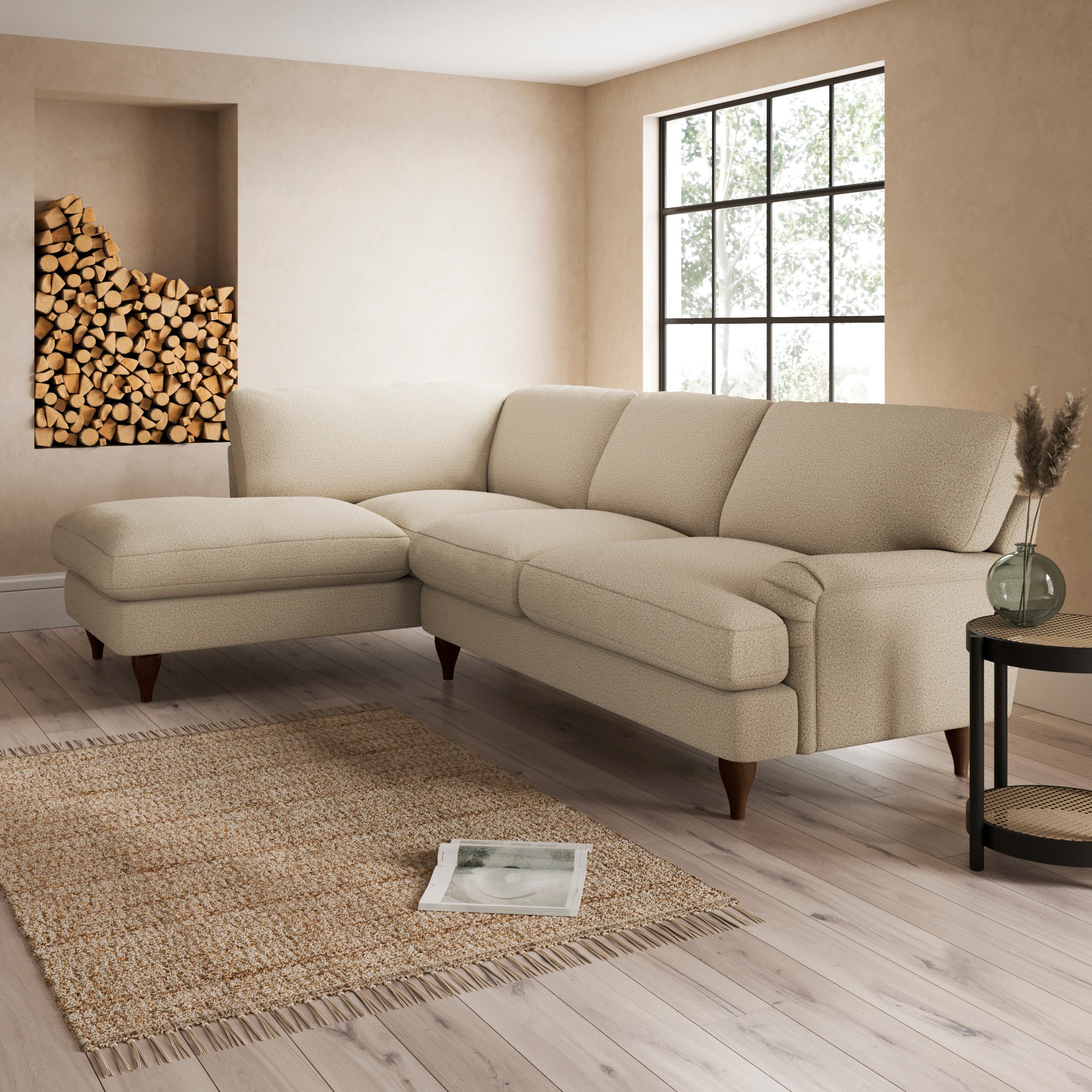 Darwin Corner Chaise Sofa Cosy Marl Camel