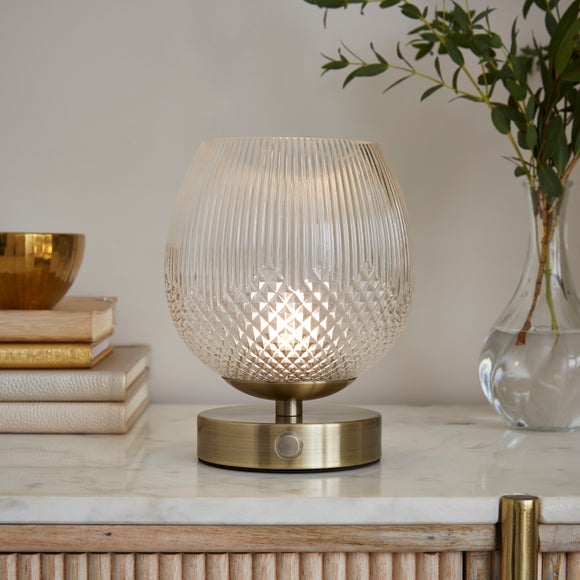 Dunelm brass online table lamp