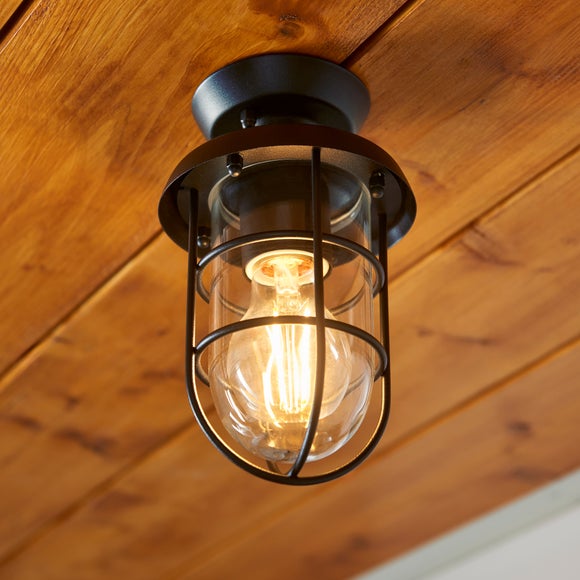 Click to view product details and reviews for Barker Industrial Indoor Outdoor Flush Ceiling Light.