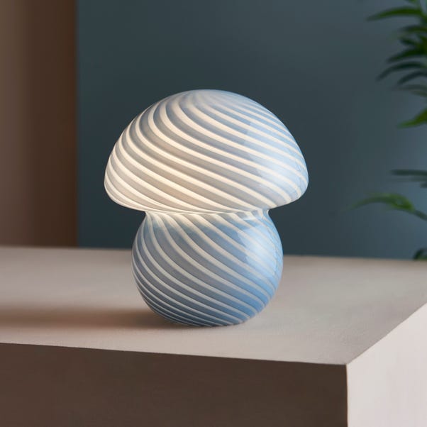Elements Small Glass Mushroom Table Lamp image 1 of 6