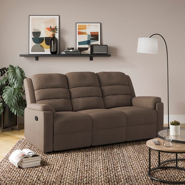 Taylor Faux Leather Manual Recliner 3 Seater Sofa image 1 of 10