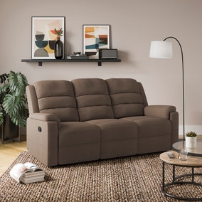 Taylor Faux Leather Manual Recliner 3 Seater Sofa