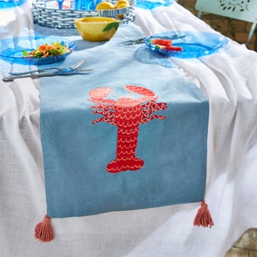 Lobster Embroidered Runner