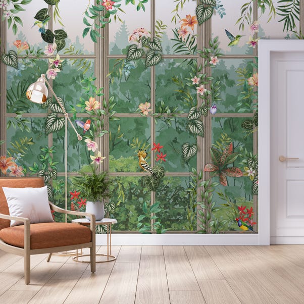Tropical Panelling Wall Mural image 1 of 3