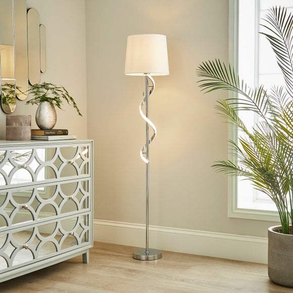 Metal floor lamp store with metal shade