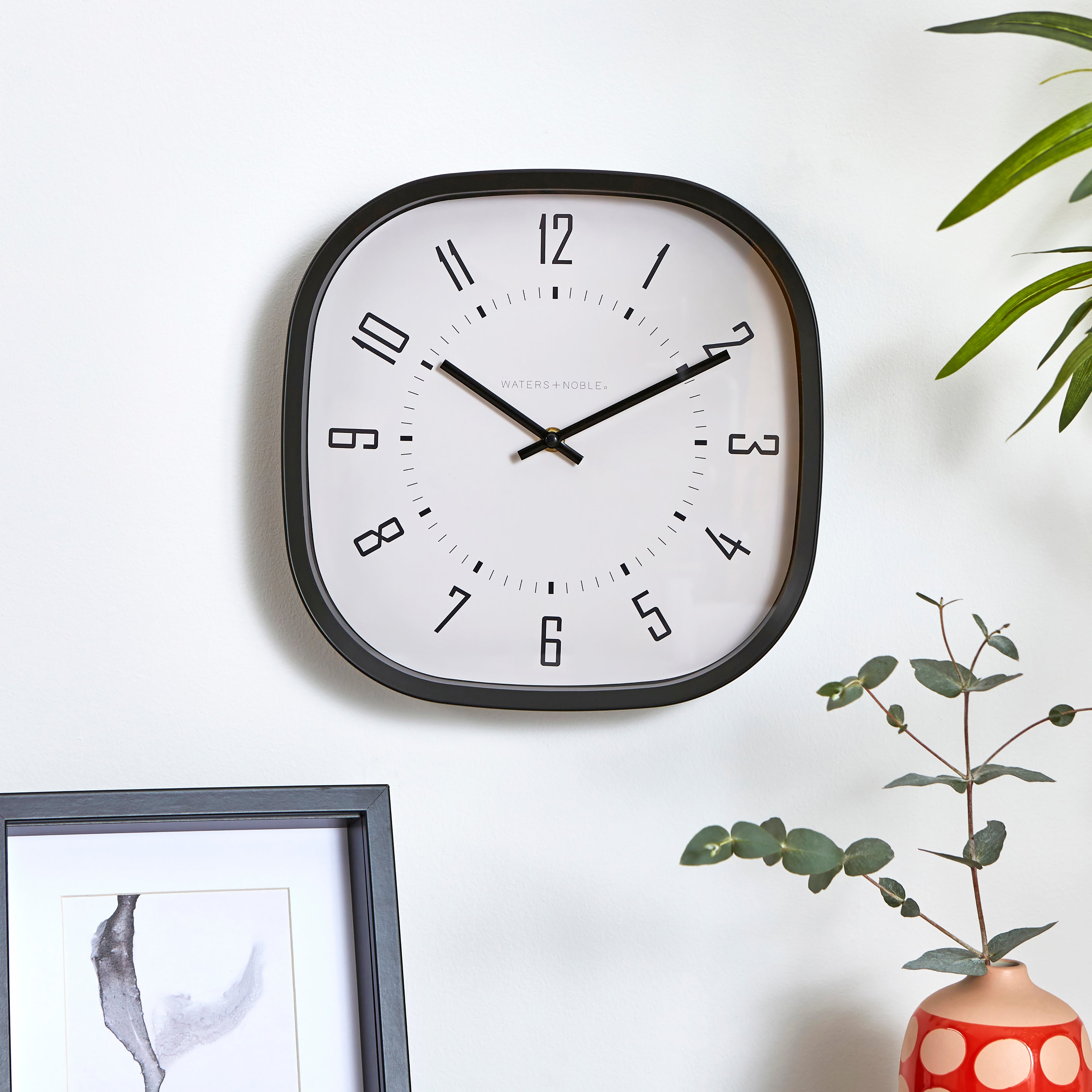 Squoval Wall Clock Black