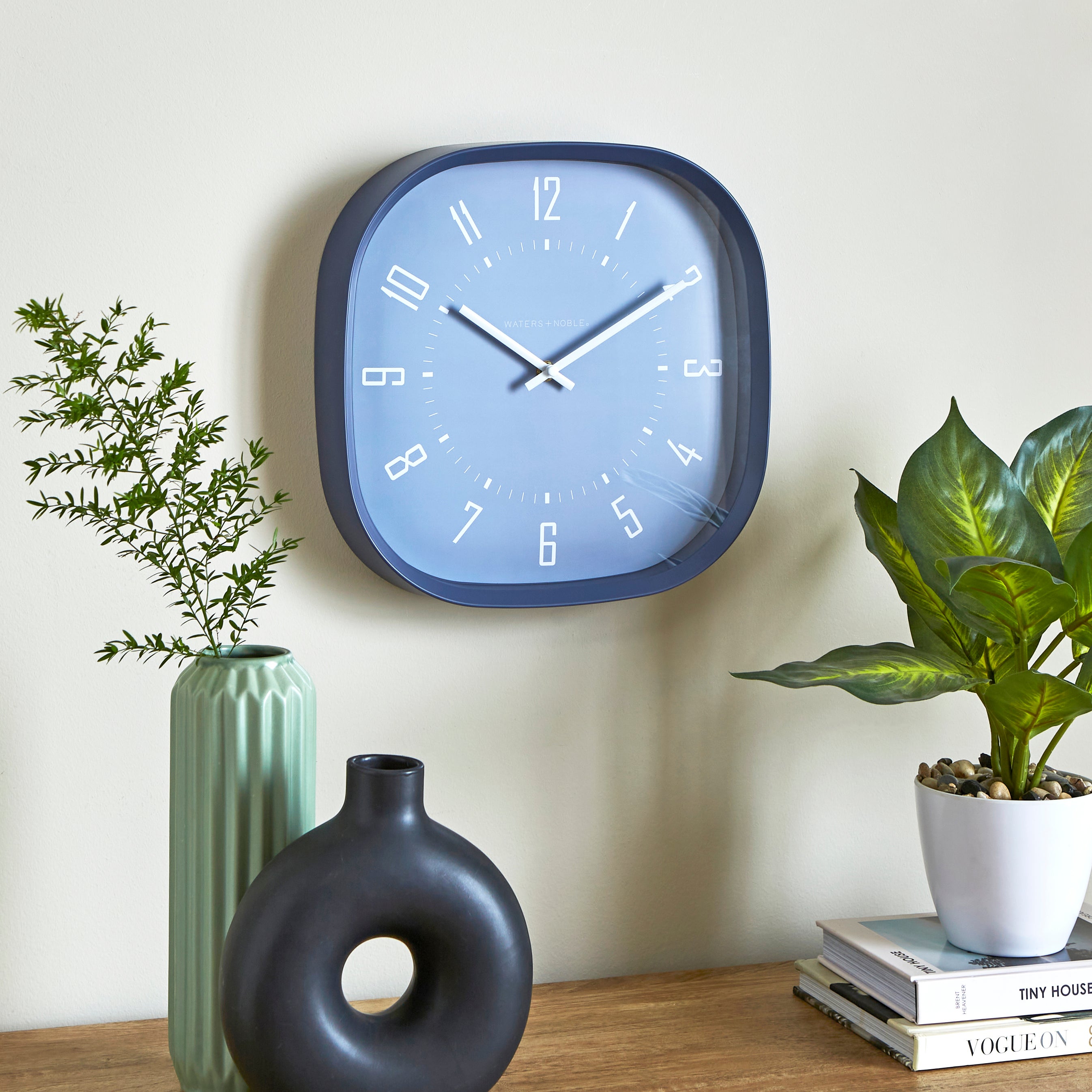 Squoval Wall Clock Blue