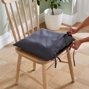 Set Of 2 Plain Seat Pad Covers