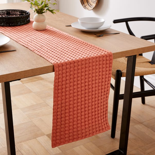Rust Waffle Table Runner image 1 of 2