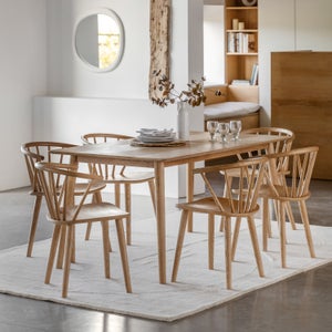 Cedar & Sage Manila 6 Seater Dining Table- Oak
