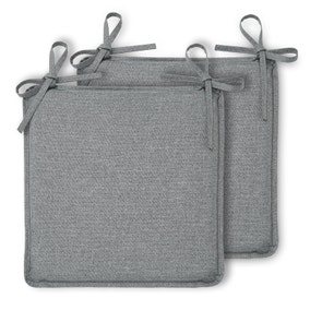 Set of 2 Textured Water Resistant Seat Pads