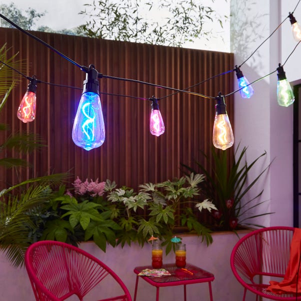 Multicoloured 10 LED Indoor Outdoor String Lights image 1 of 3