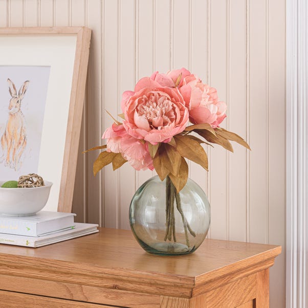Artificial Dried Pink Peony Bouquet image 1 of 4