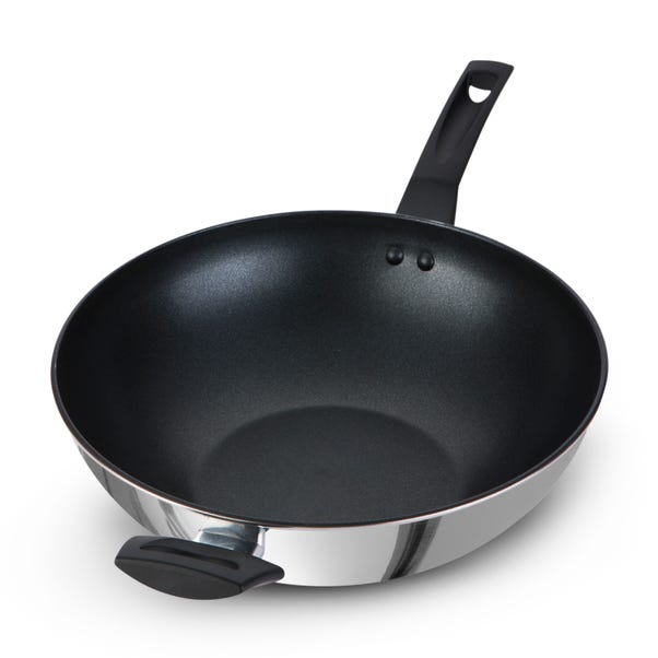 Prestige 9x Tougher Stainless Steel Open Stir Fry Pan, 31cm image 1 of 7