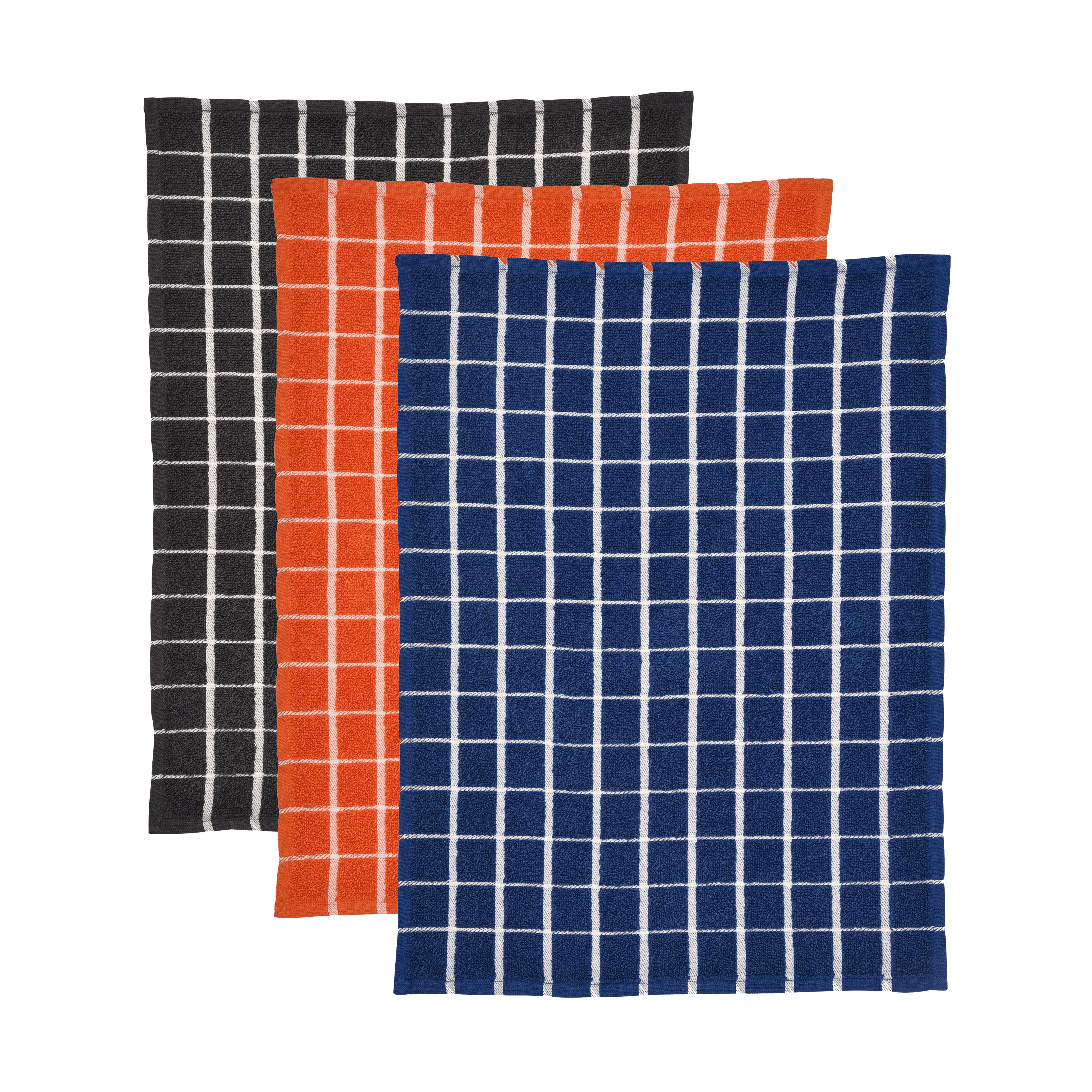 Set Of 3 Elements Tea Towels Multicoloured