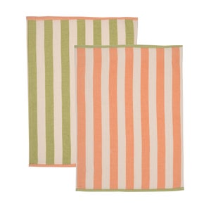 Set Of 2 Striped Tea Towel