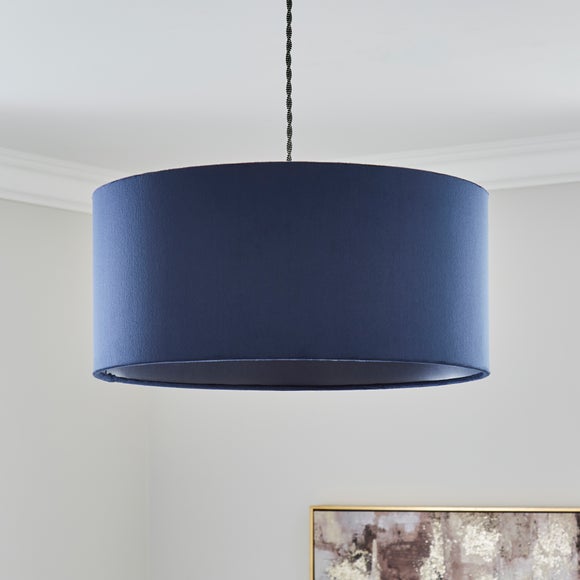 Dunelm navy store lamp