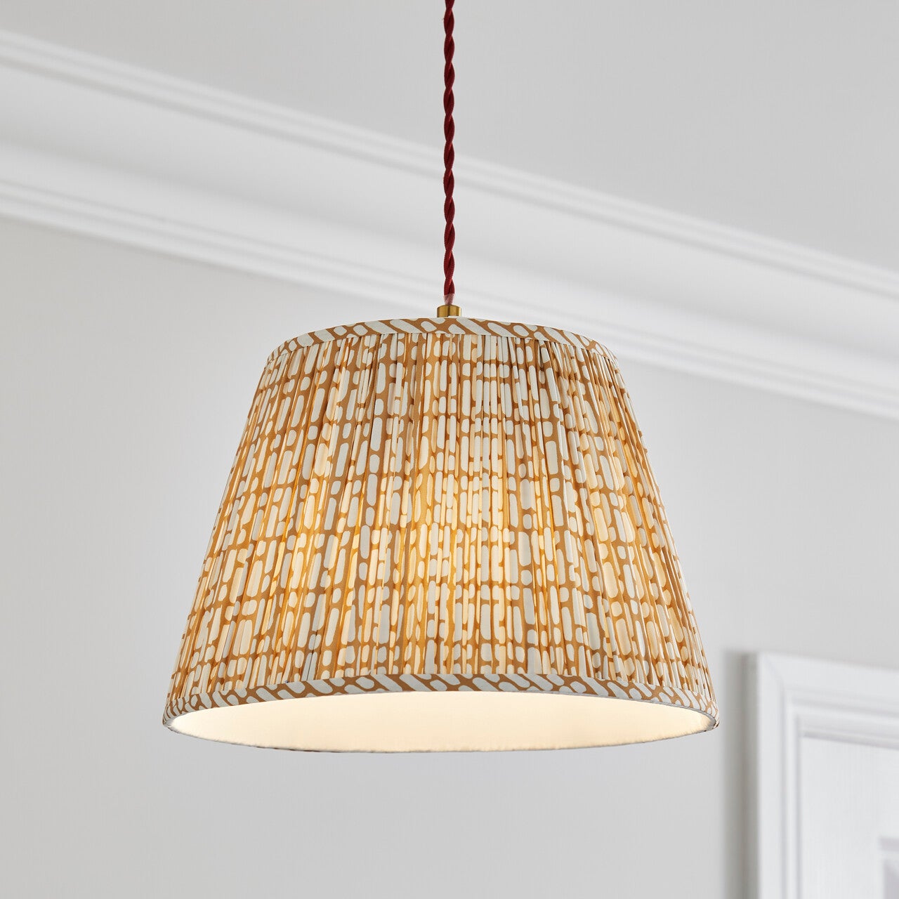 Dash Conical Ruched Tapered Lamp Shade Gold
