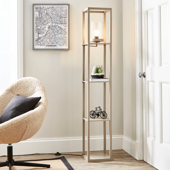 Shelving unit floor deals lamp