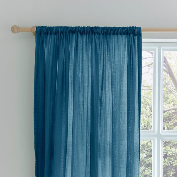 Cotton Muslin Ocean Curtains image 1 of 4