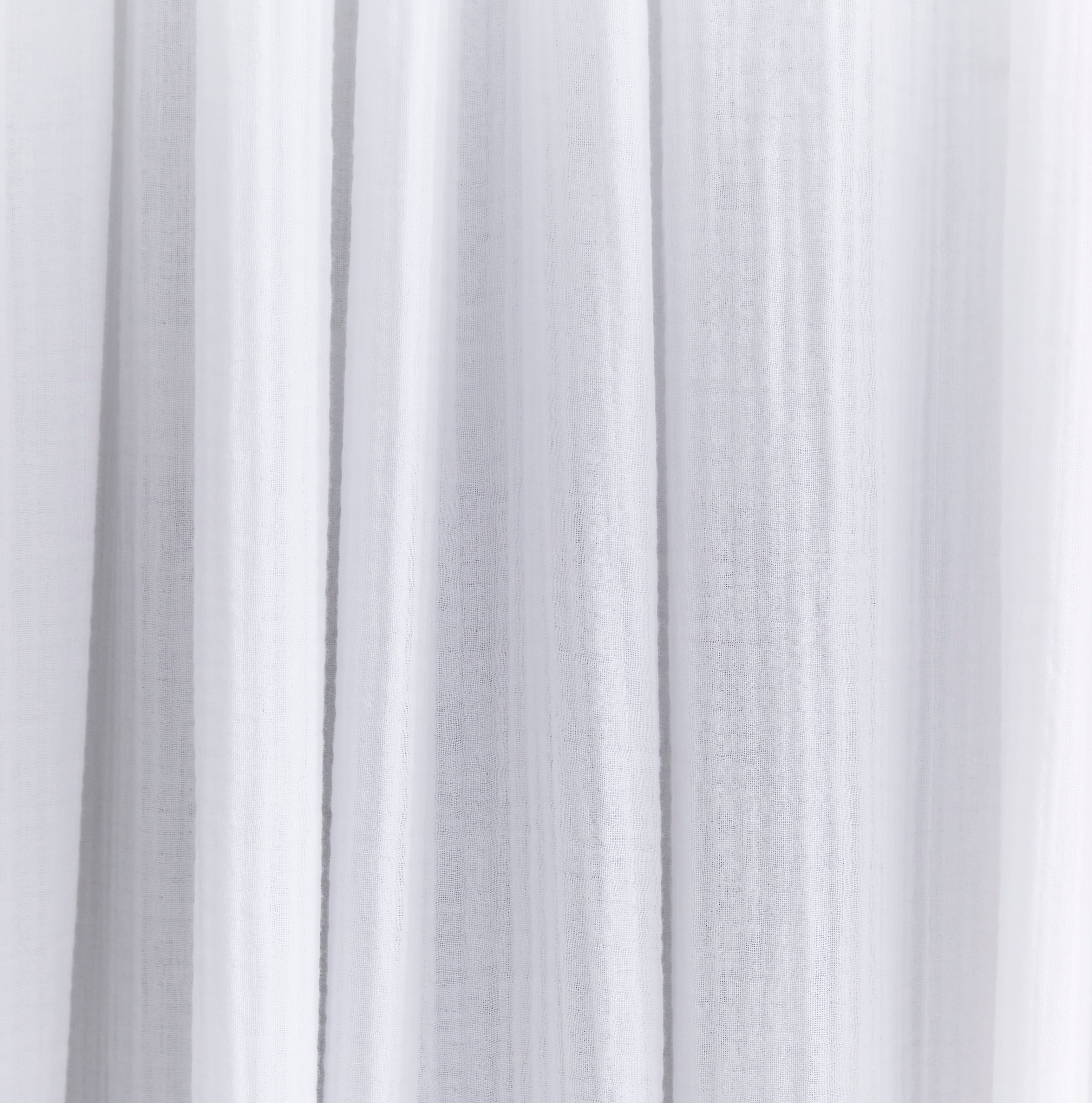 Cotton Muslin White Curtains | Dunelm