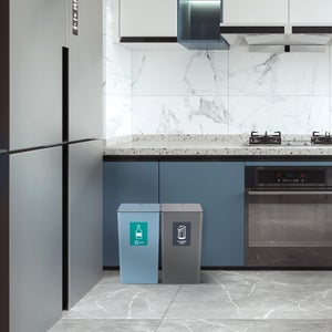 Eko Morandi 20 Litre Titanium Blue Press Top Bin
