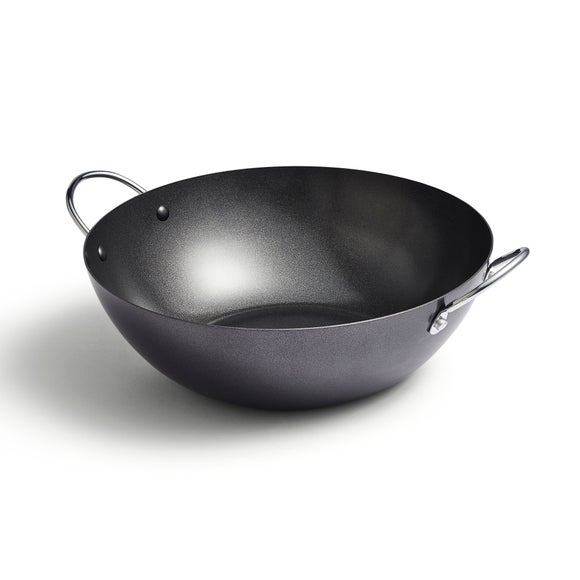 ABN EXPORTS Iron Karahi Kadai Kadhai - Piatto Per Wok Con Manico Da 20,3 Cm - Foto 5