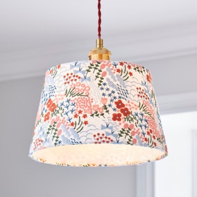 Floral Embroidered Tapered Lamp Shade