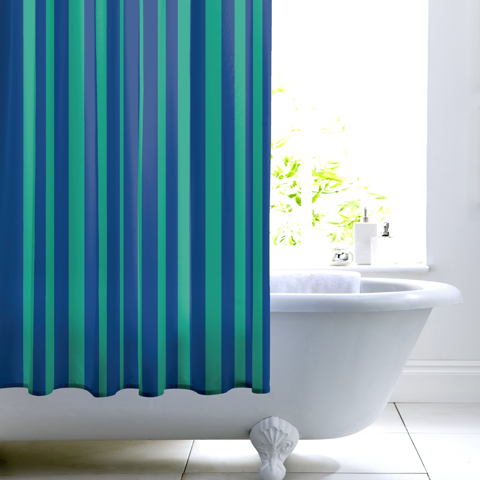 1pc Peacock Shower Curtain With Green Bamboo And Bird Pattern, Bathroom  Bathtub Decorative Divider Curtain With Hooks